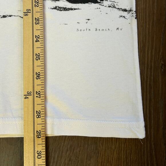 JOHN ANNETTI White Cotton South Beach Surf Recue Long Sleeve Shirt Size Large - Picture 9 of 9